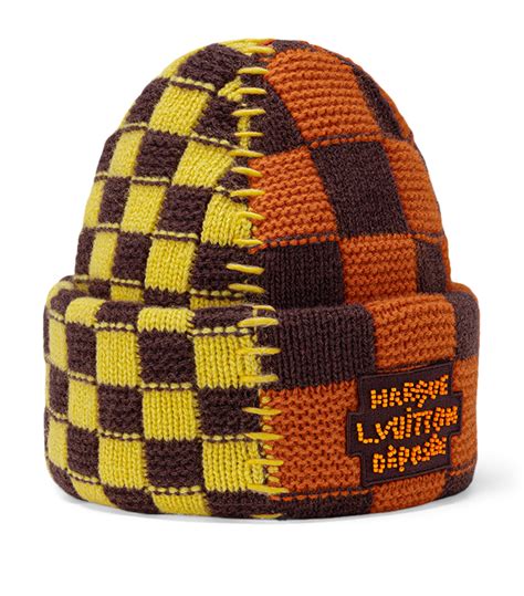 louis vuitton beanie damier|louis vuitton pop split beanie.